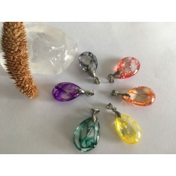 Pendentif cristal multicolore