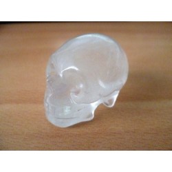 Crane de cristal blanc naturel - Avec ses veinures craquelées. 4 x 3 x 3cm. 48g. D'autres modèles à choix. Cristal, turquoise op