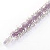 Plaqué argent : Bracelet aux zirconium pourpre / violet sertis