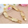 Plaqué Or 18ct. Bracelet 5 plaquettes gourmett